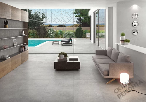 Фото Керамогранит матовый Steppe Ceramics Concrete Grey серый 600*600*9 – купить в Краснодаре: цена, описание, фото. Интернет-магазин 2